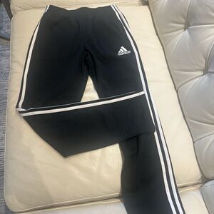 adidas Black Sweatpants with White Side Stripes